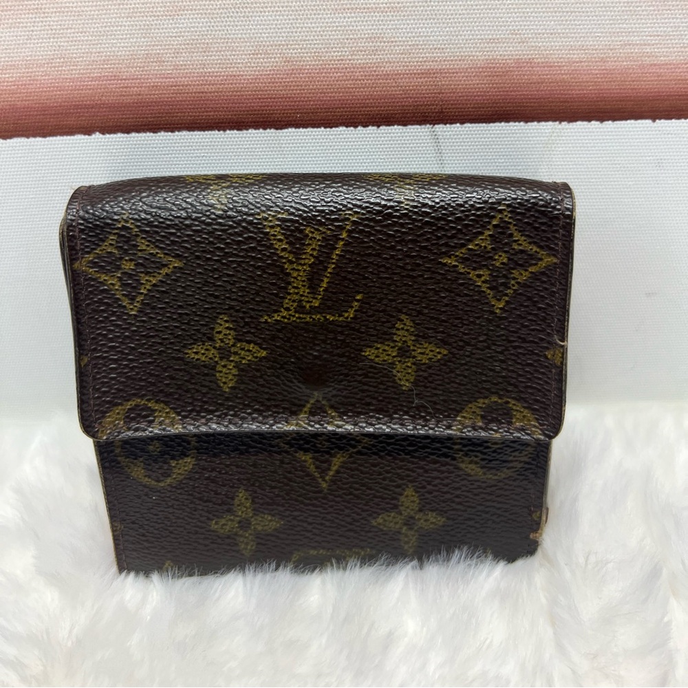 Louis Vuitton-SD0031-Monogram Canvas Double Sided Small Wallet